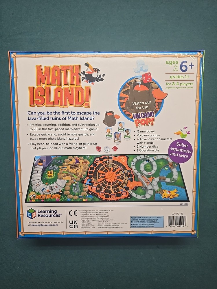 Learning Resources Math Island Addition & Subtraction Game | Ages 6+ 2-4 Players