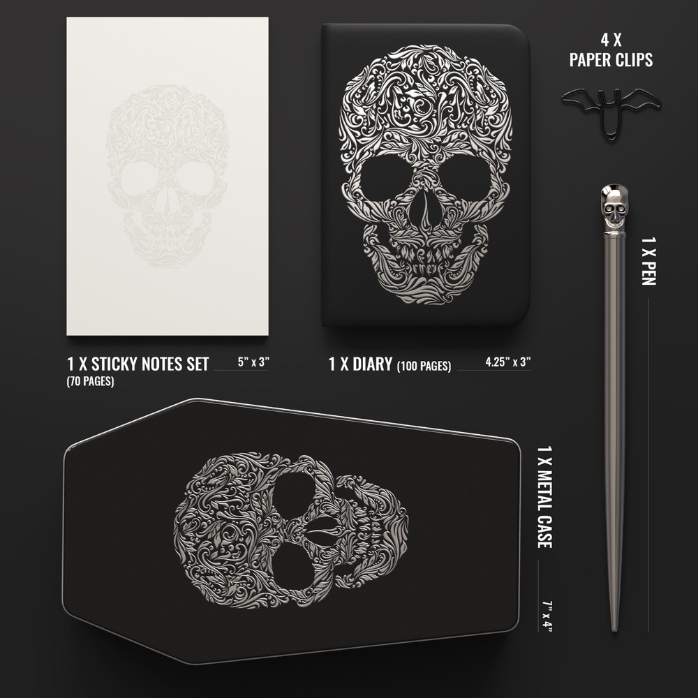 Death Decor Gothic Stationery Gift Set