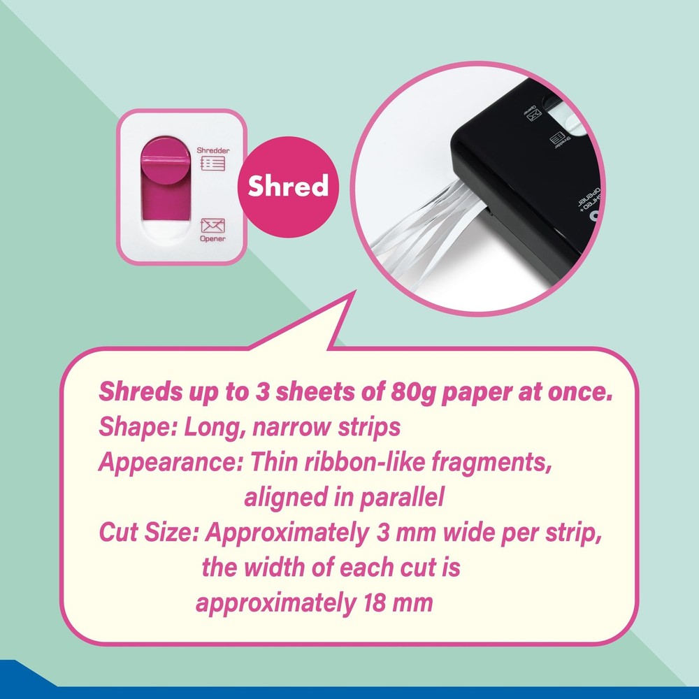 Three-in-Handheld Shredder for Home and Office - Multi-Functional Device with...