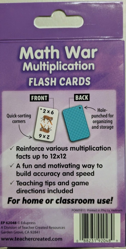 Edupress math war multiplication game