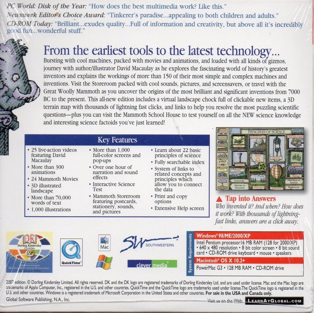 DK INTERACTIVE VINTAGE SOFTWARE - THE WAY THINGS WORK 3.2 - PC CD - NEW SEALED