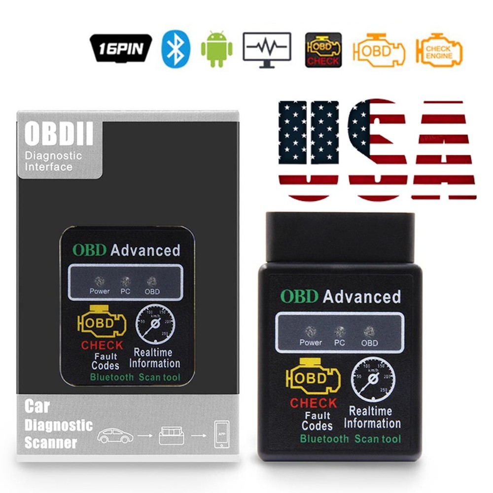 2022 For PC Android iOS OBD2 Car Bluetooth Scanner Code Reader ELM 327 Read