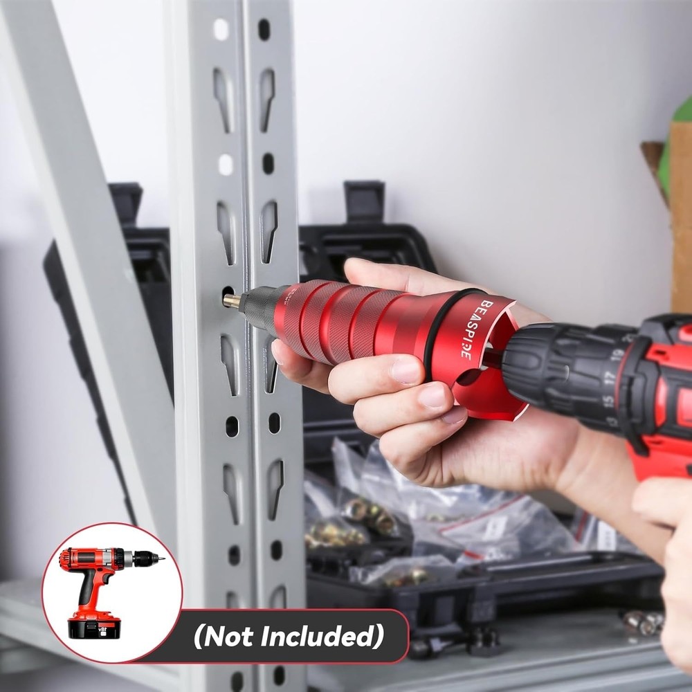 Cordless Drill Electric Rivet Nut Drill Adapter Kit, Rivet Nut Tool Kit Adapter