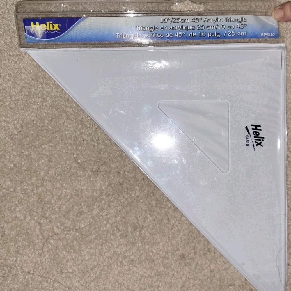 Helix 10” Acrylic Triangle. 45 Degrees