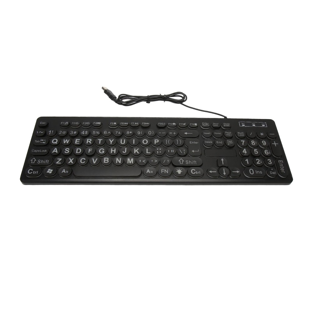 Backlit Large Print Keyboard Light Up Keyboard USB Wired Lighted GHB⭐
