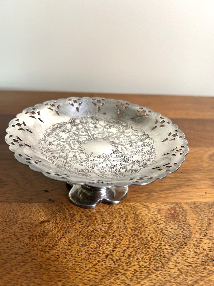 Silver plate pedestal Dish