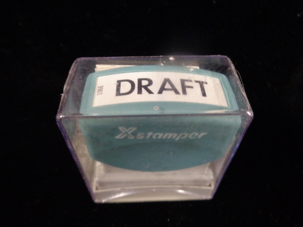 "DRAFT" Self Inking Stamp - New Old Stock