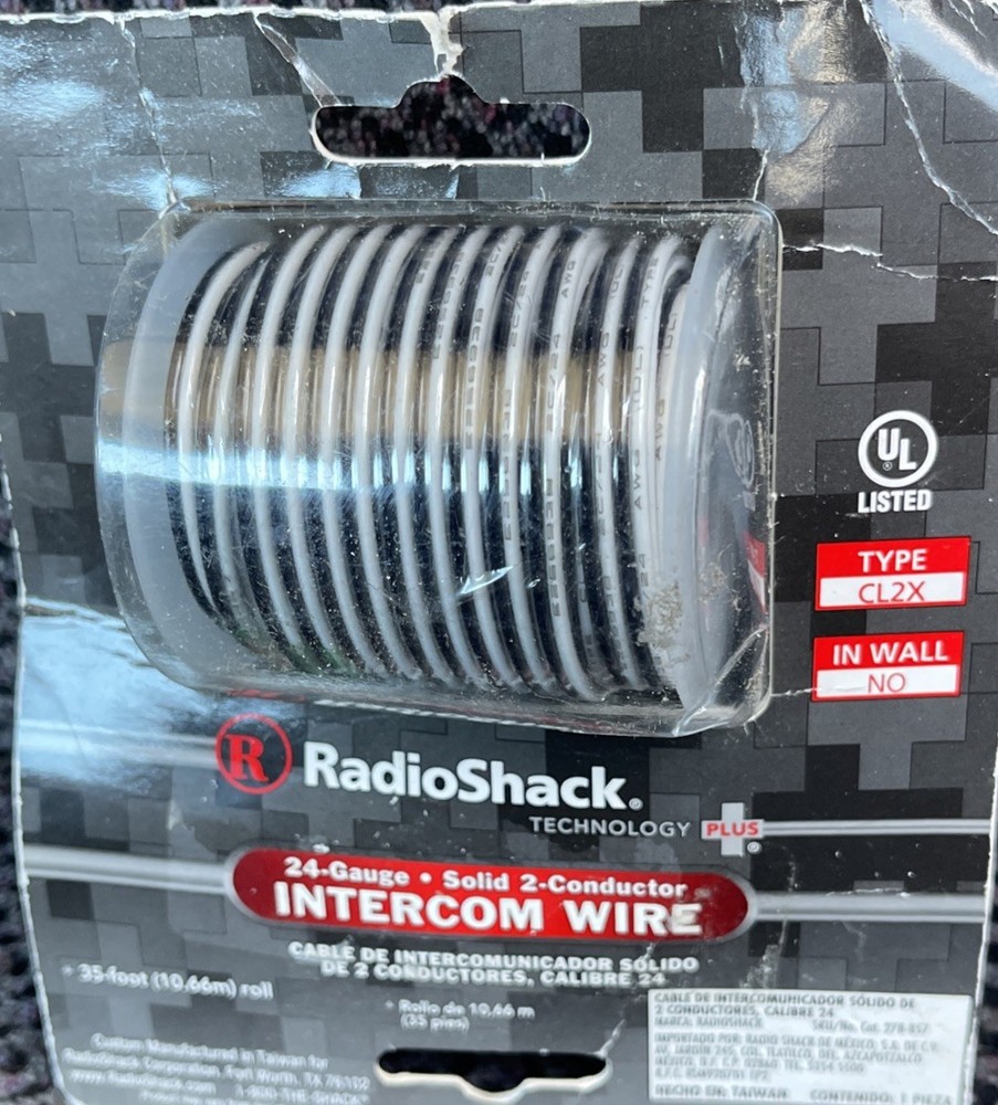 RadioShack 24 Gauge Solid 4 Conductor Intercom Wire 20 Foot Roll CL2X———-27