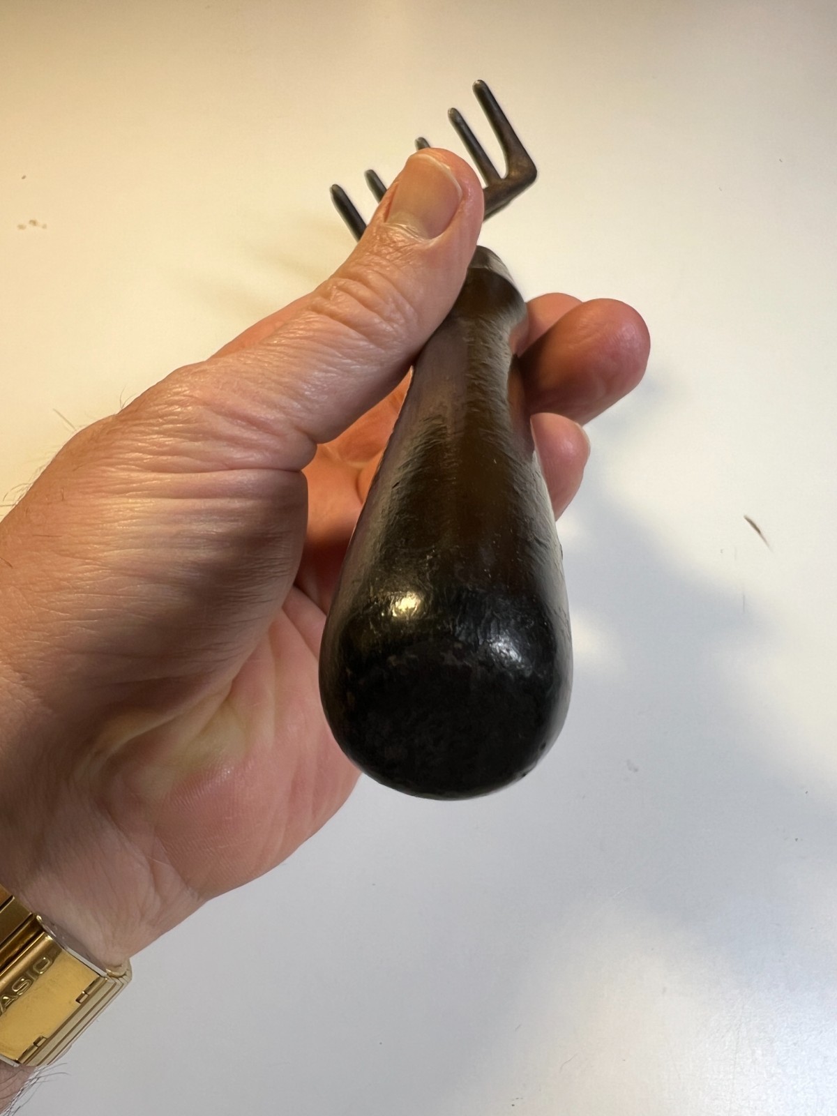 Antique 1800s Hand Cultivator Root Asparagus Fork Hand Forged Iron Garden Tool