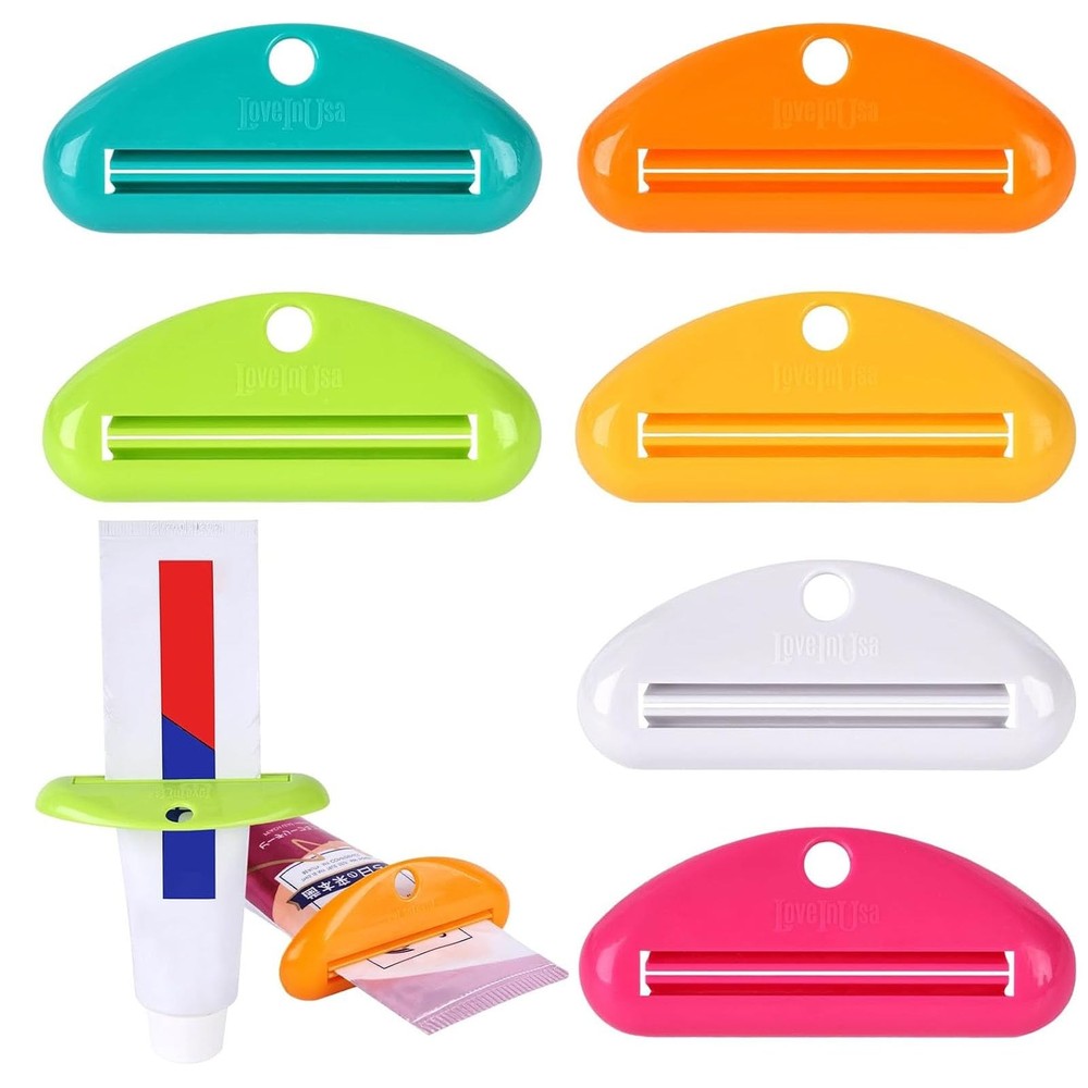 LOVEINUSA 6PCS Toothpaste Tube Squeezer Dispenser, Tooth Paste Medium, 6pcs