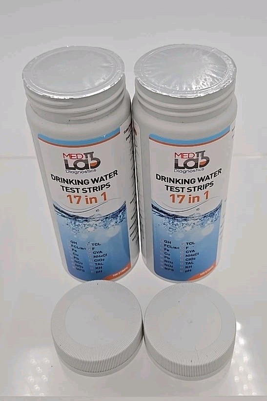 Lot of (2) 17 in 1 Drinking Water Test Kit Strips (100ct) for Pool Spa Hot Tubs