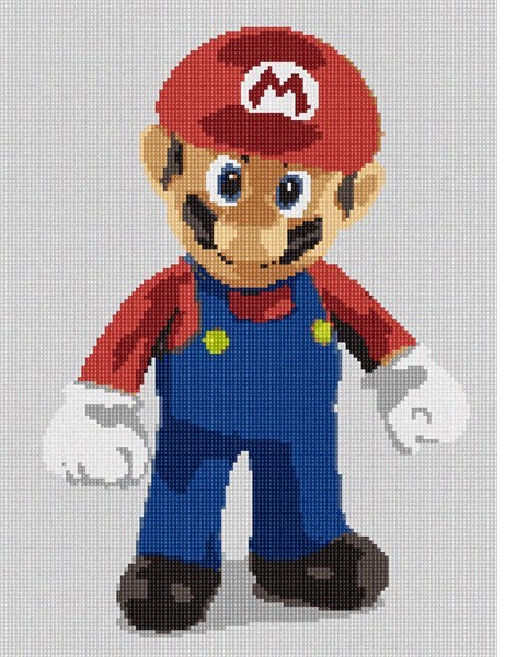 Toy Mario Needlepoint Kit or Canvas (Kids)