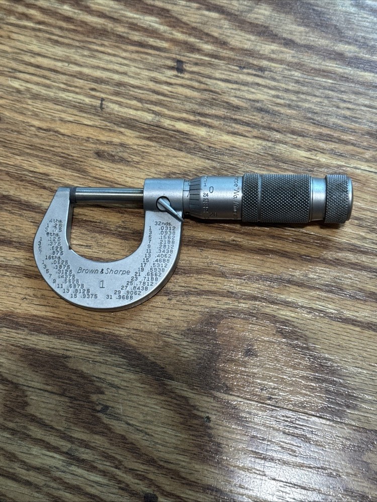 BROWN & SHARPE OUTSIDE DISC MICROMETER 0-1"