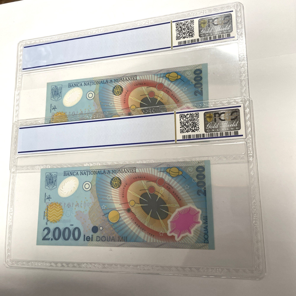 1999 2000 Lei New Millennium Total Solar Eclipse "2 Consecutive Banknotes"
