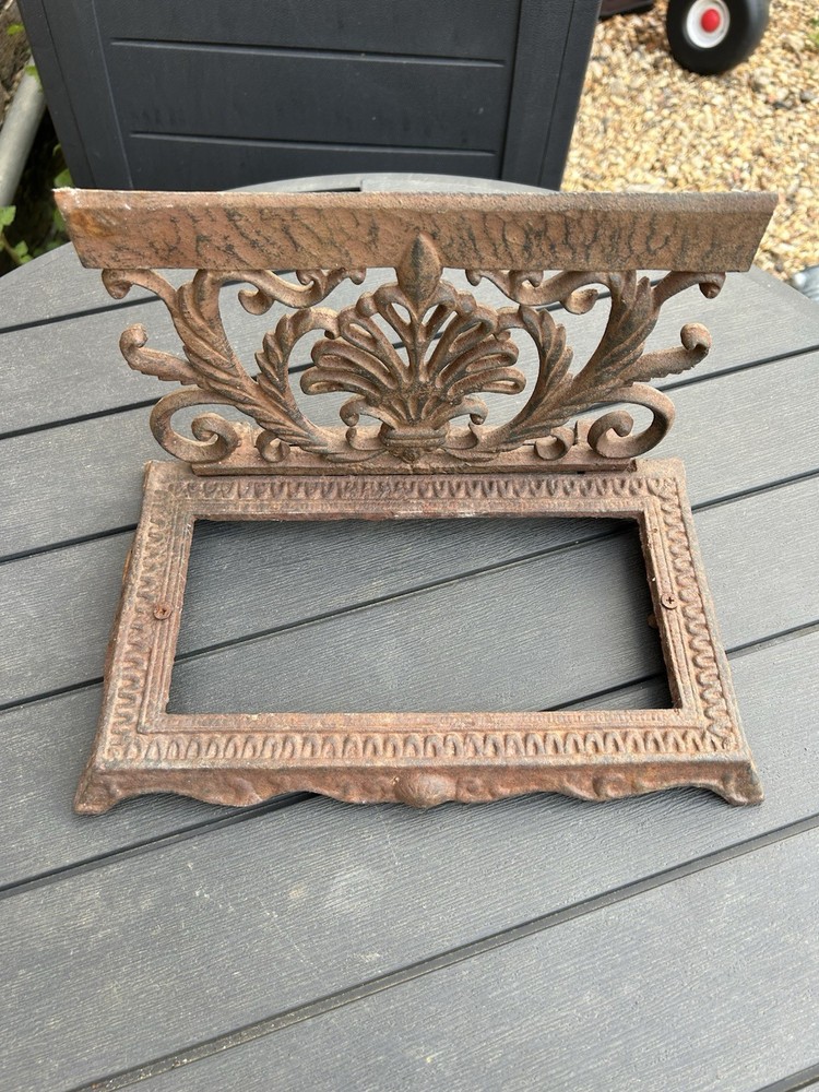 Vintage Cast Iron Fireplace Fire Grate