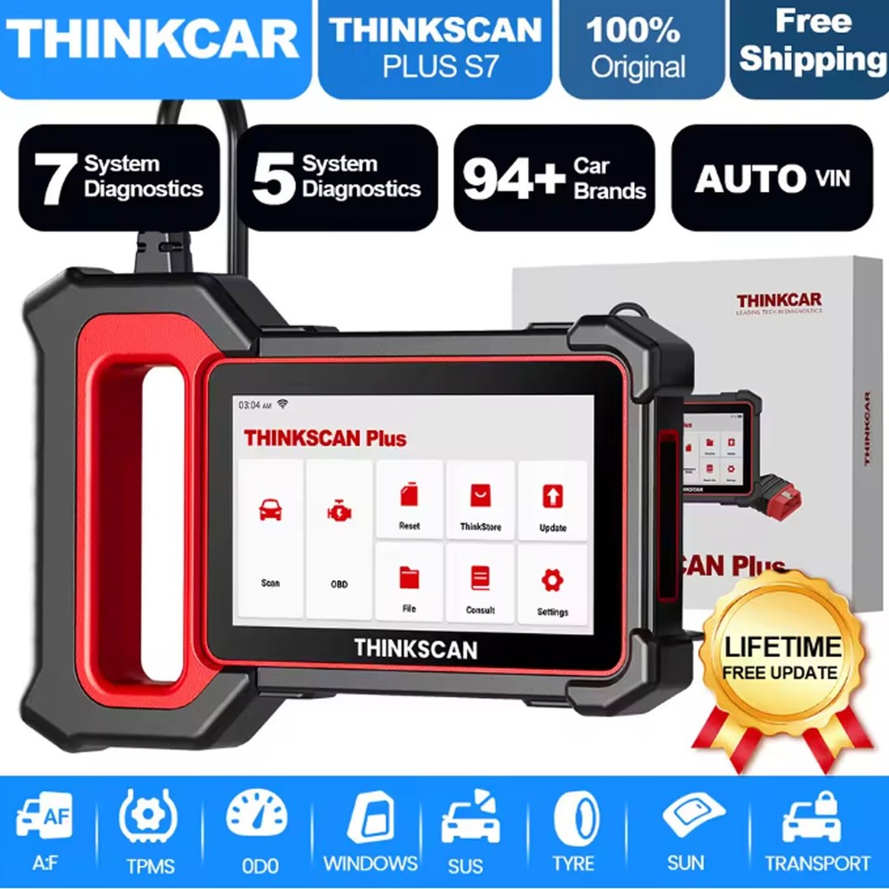 ThinkScan Plus S7 Auto Scanner Diagnostic Tool OBD2 Code Reader Engine SRS ABS