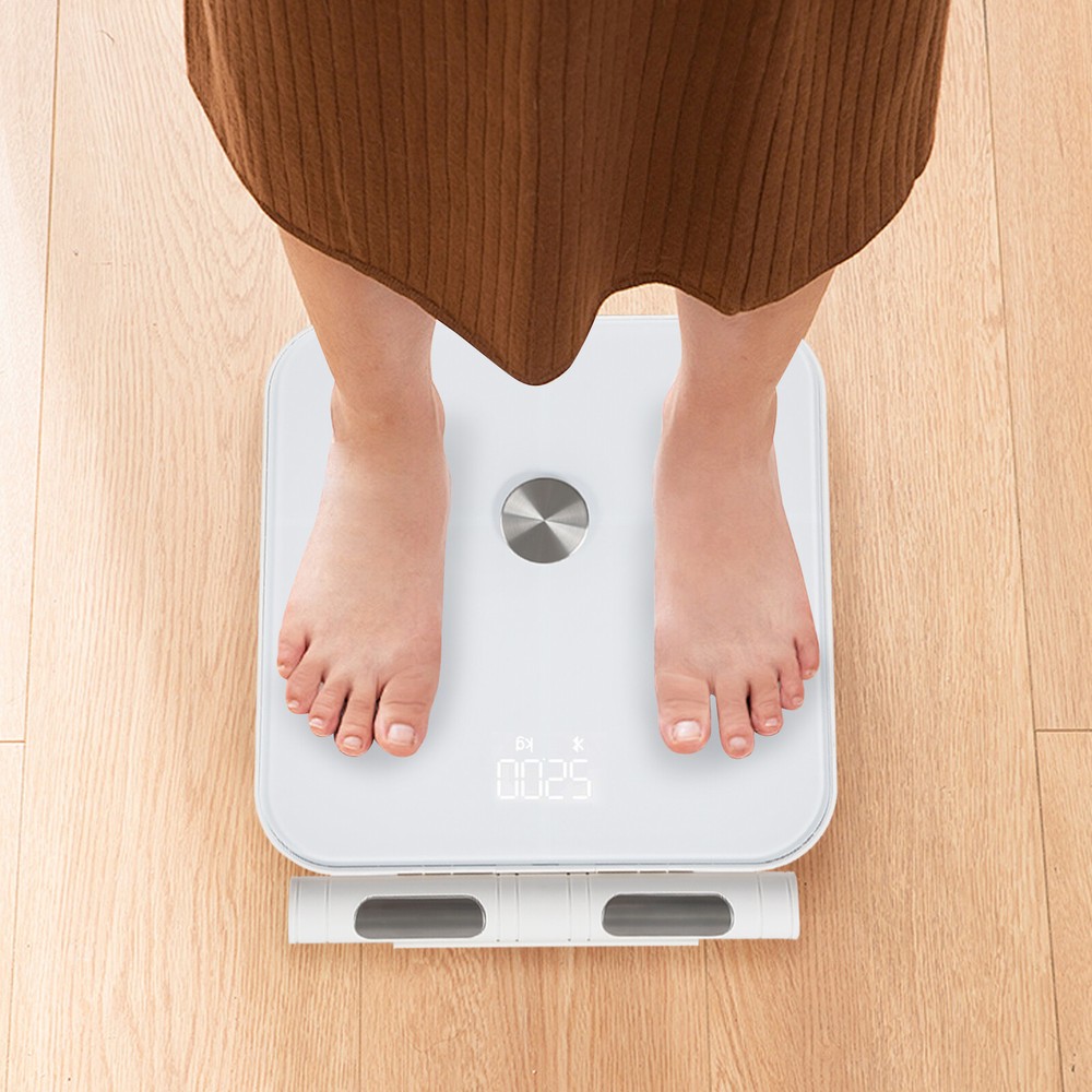 8 Electrode Smart Body Fat Scale Full Body Composition Analyzer with Report LCD