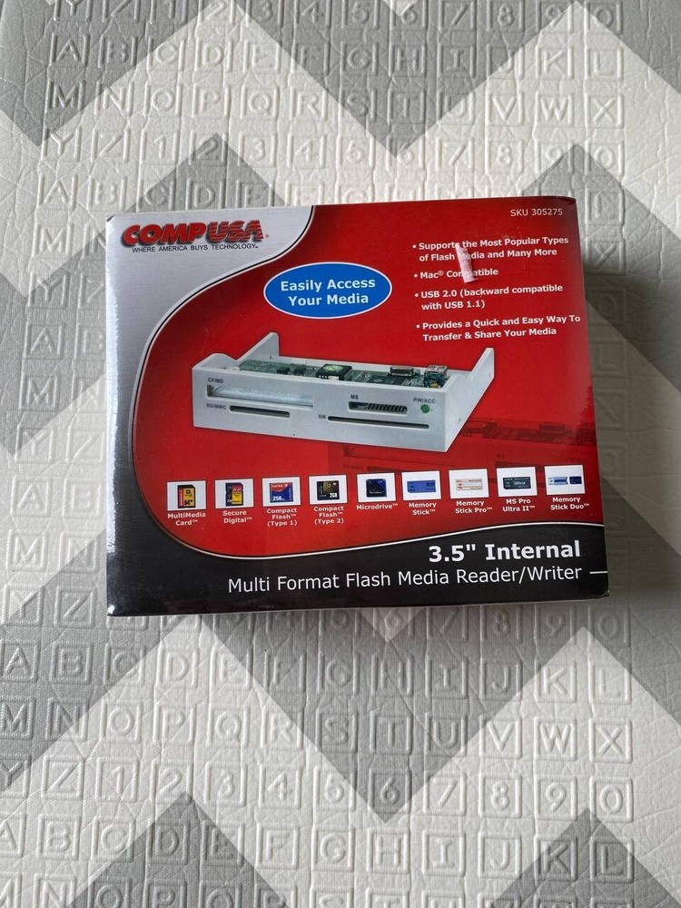 Comp USA 3.5" Bay Mounted 9 in 1 Multi Format Flash Media Reader  Writer