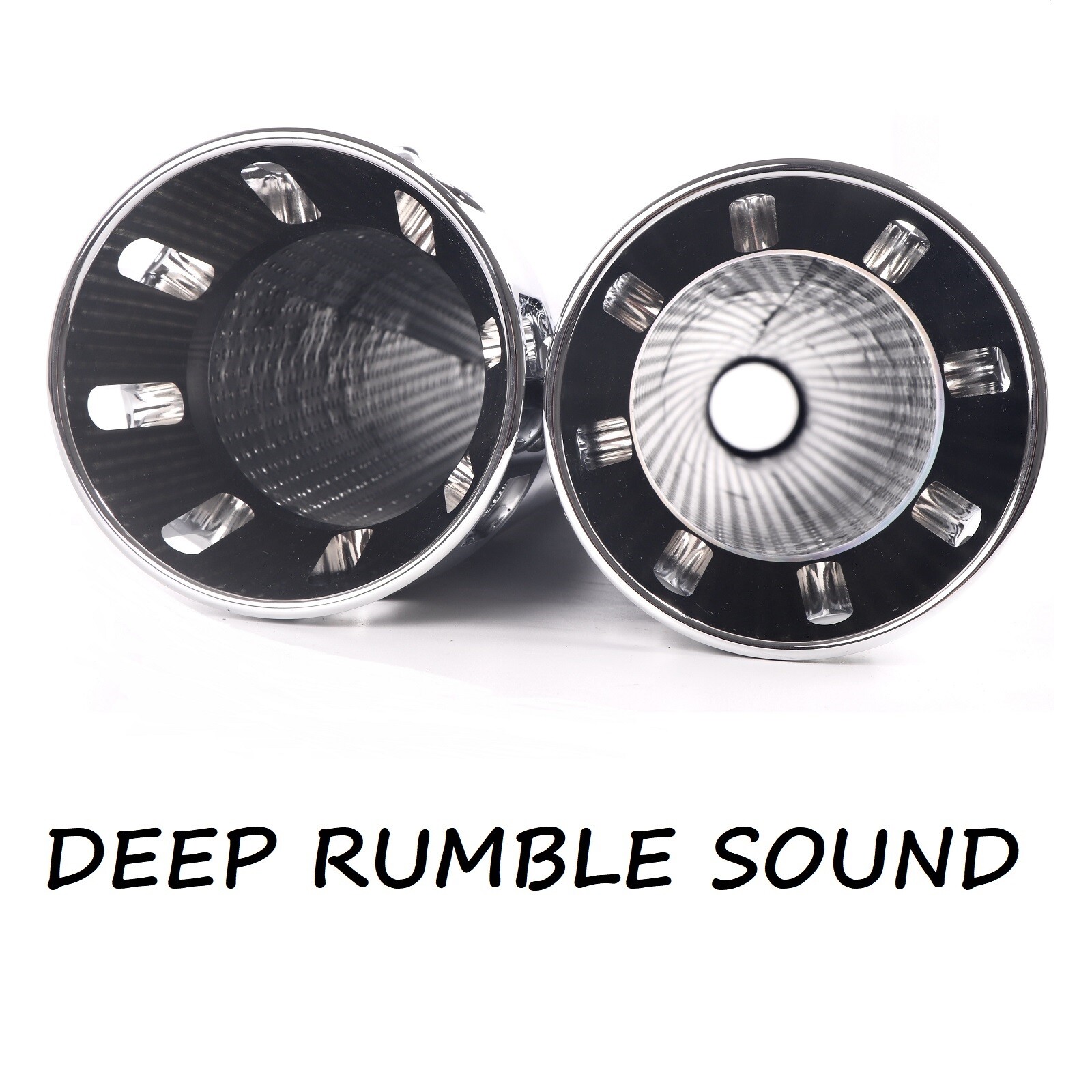 SHARKROAD 4.4" Slip Ons Megaphone For Harley Exhaust 95-16 Touring Nice Sound