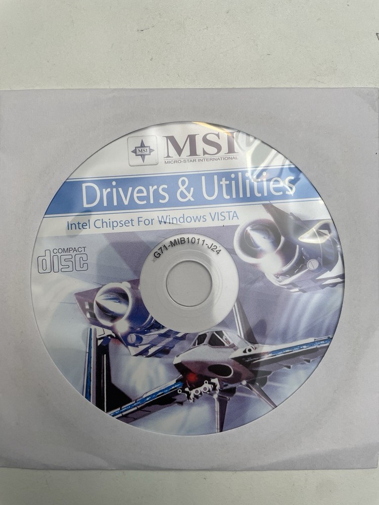 MSI Drivers & Utilities Intel & NVIDIA Chipset CDs for Windows VISTA Vintage