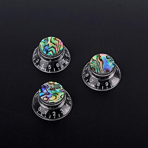 Alnicov 3PCS Guitar Contral Knobs，Electric Guitar Speed Knobs，With Abalone