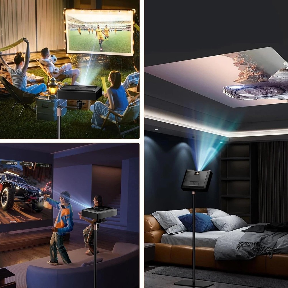 Universal Projector Stand Black Metal