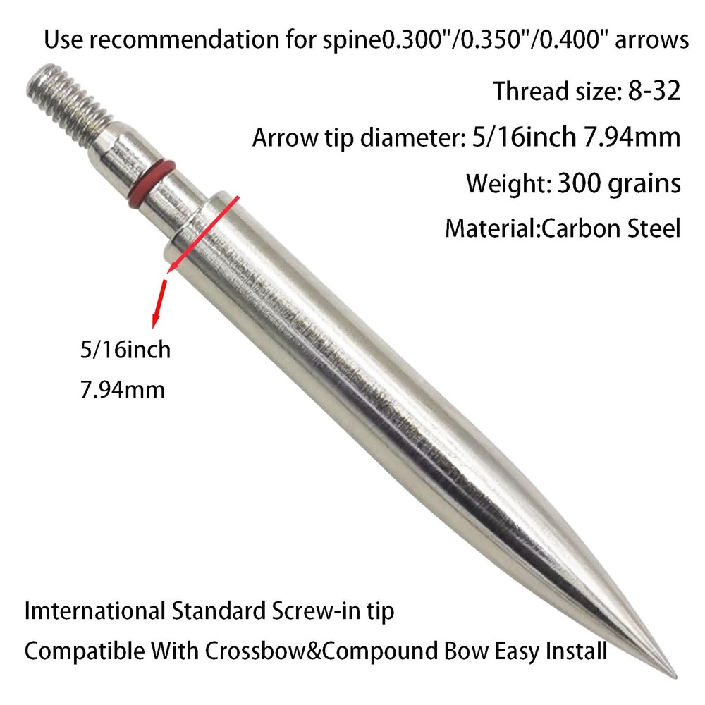 Archery Field Points Practice 300gra", 300gr-silver