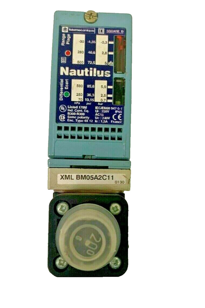 Telemecanique  SquareD  XMLBM05A2C11 Adjustable Pressure Switch -0.3 ~ 5 bar
