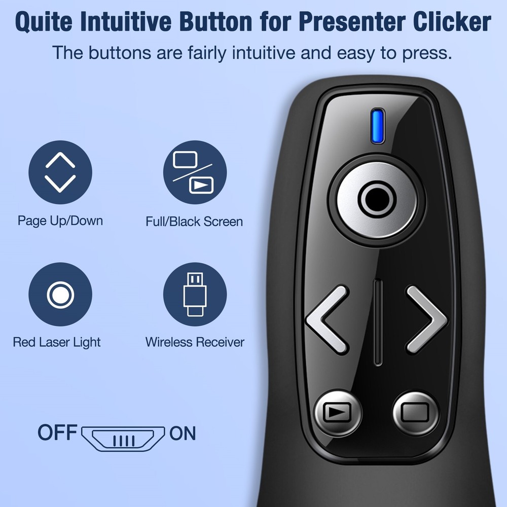 Power point Presentation Remote Control Wireless USB PPT Presenter Laser Pointer