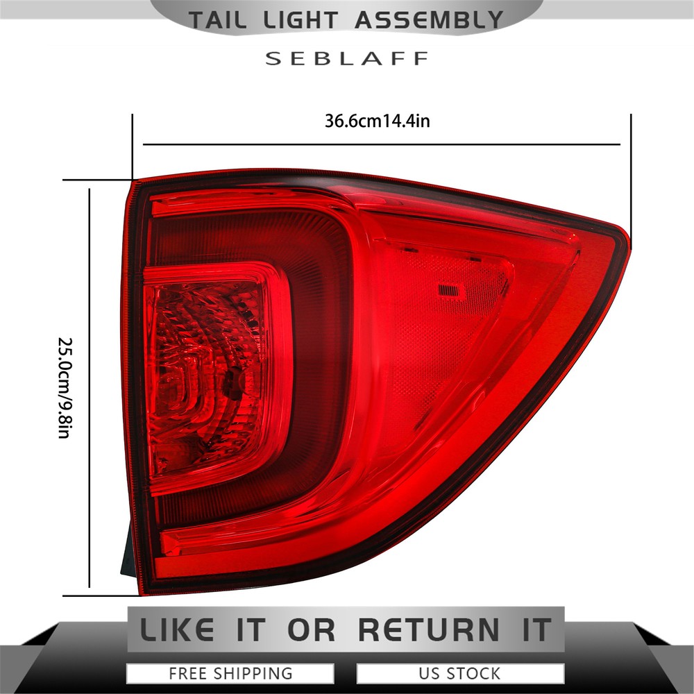 For 2016 2017 2018 Honda Pilot SUV Factory LED Tail Light Lamp Outer Passenger