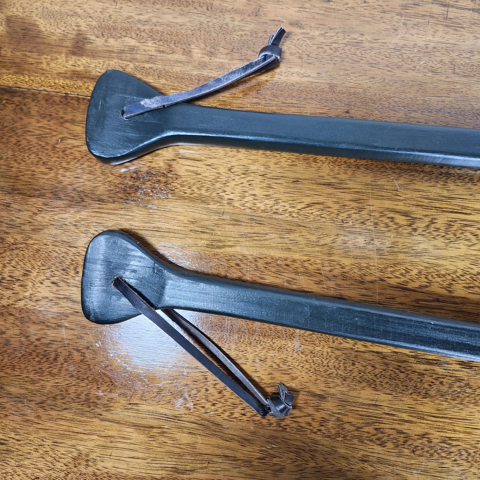 Pair of Canoe Paddles with Moose and Tree Design, Decorative Wooden Outdoor Gear