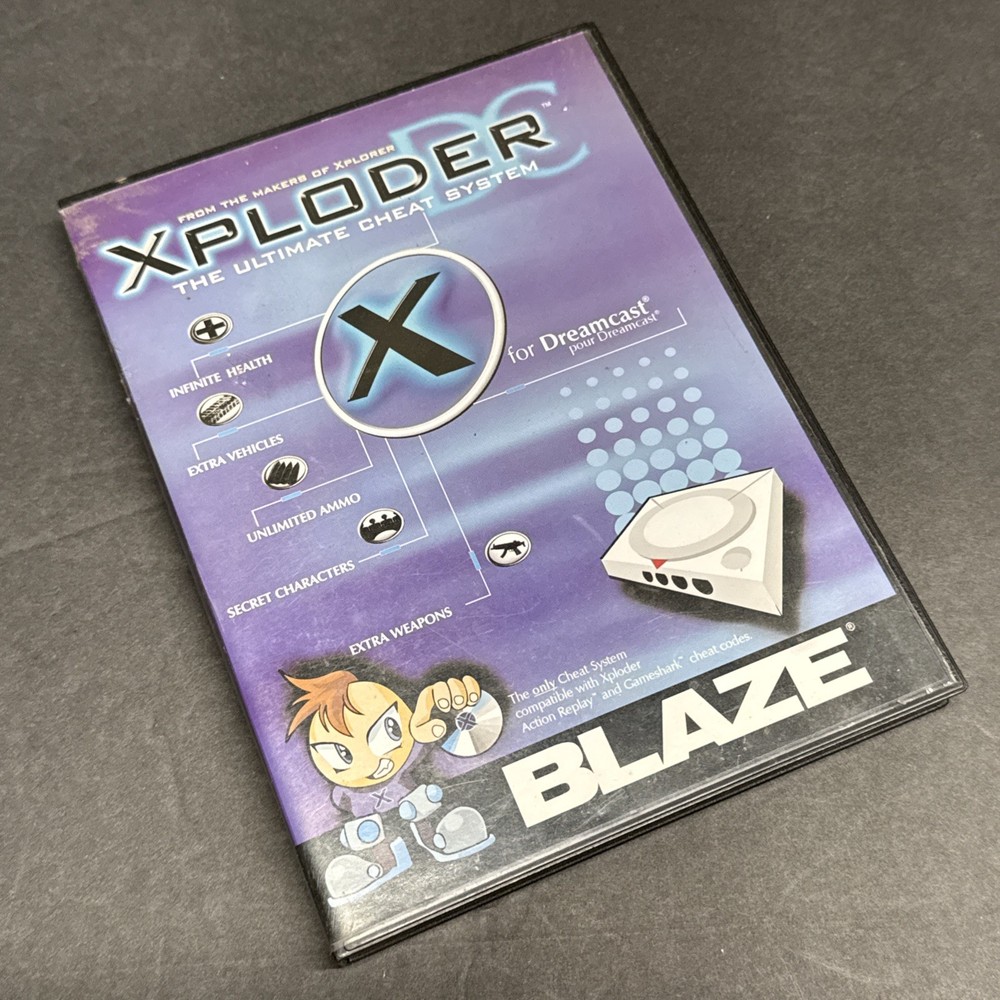 Sega Dreamcast Xploder The Ultimate Cheat System Blaze Game Disc