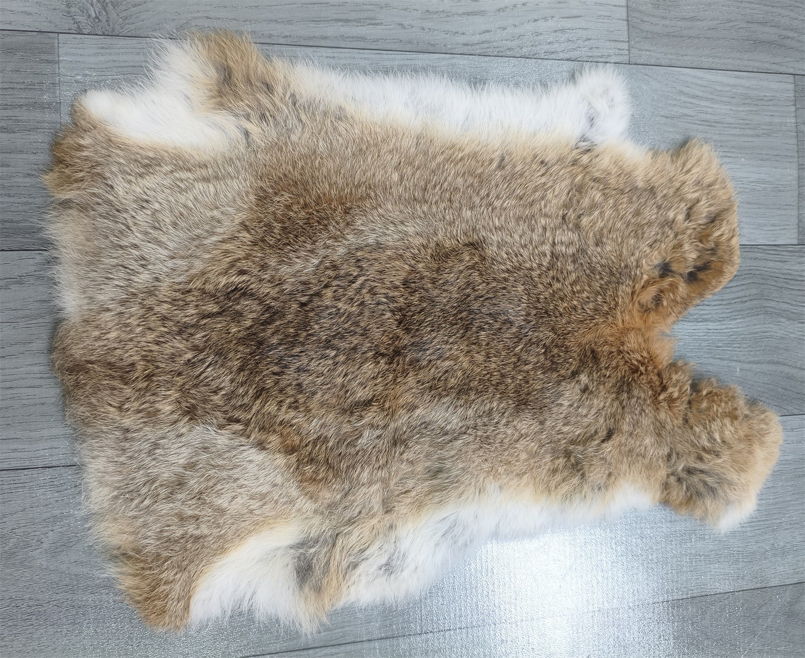 4x High Quality Tanned Rabbit Skin Pelt Animal Fur Hide Craft Grade Grass Yellow