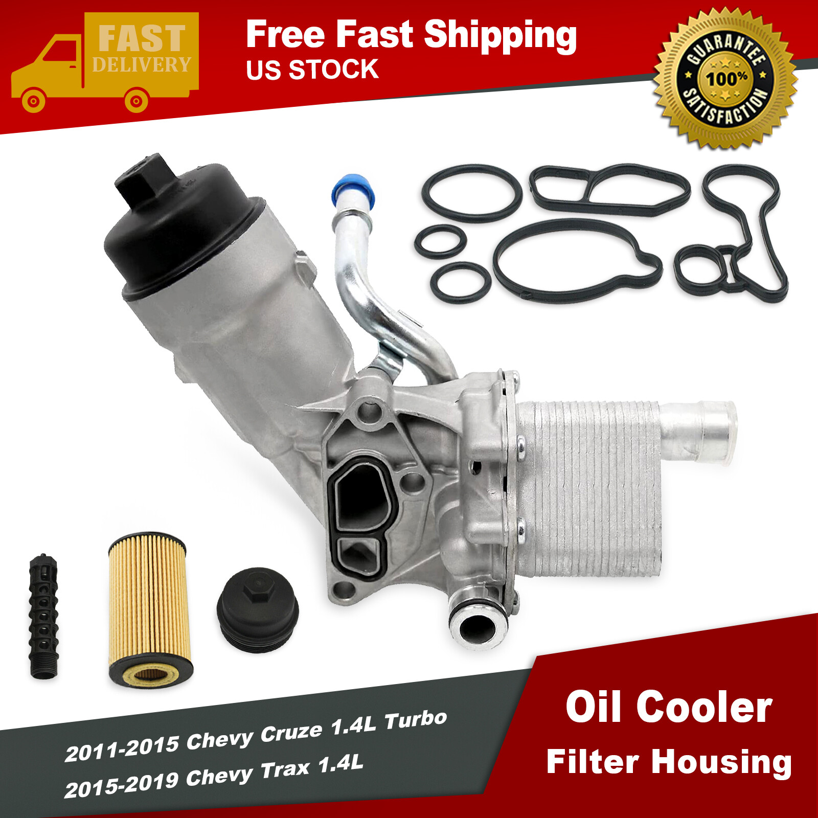 Oil Cooler Filter Housing for Chevrolet Cruze Sonic Trax Buick Encore 1.4L Turbo