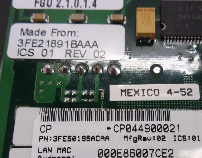 ALCATEL SWNT-A 3FE21891BA Communication Board SEE NOTES