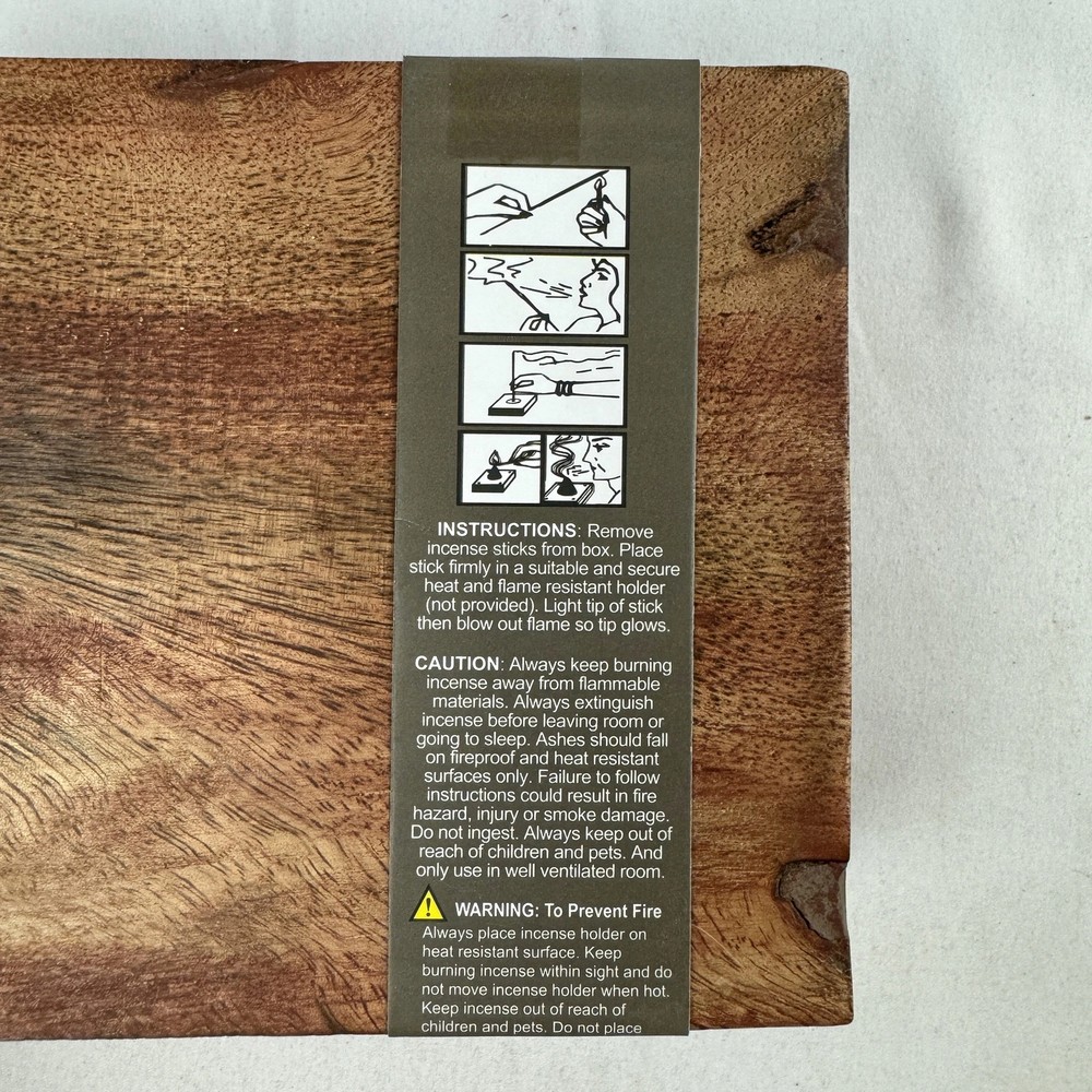 Wooden Incense Gift Set Sticks Cones Holder