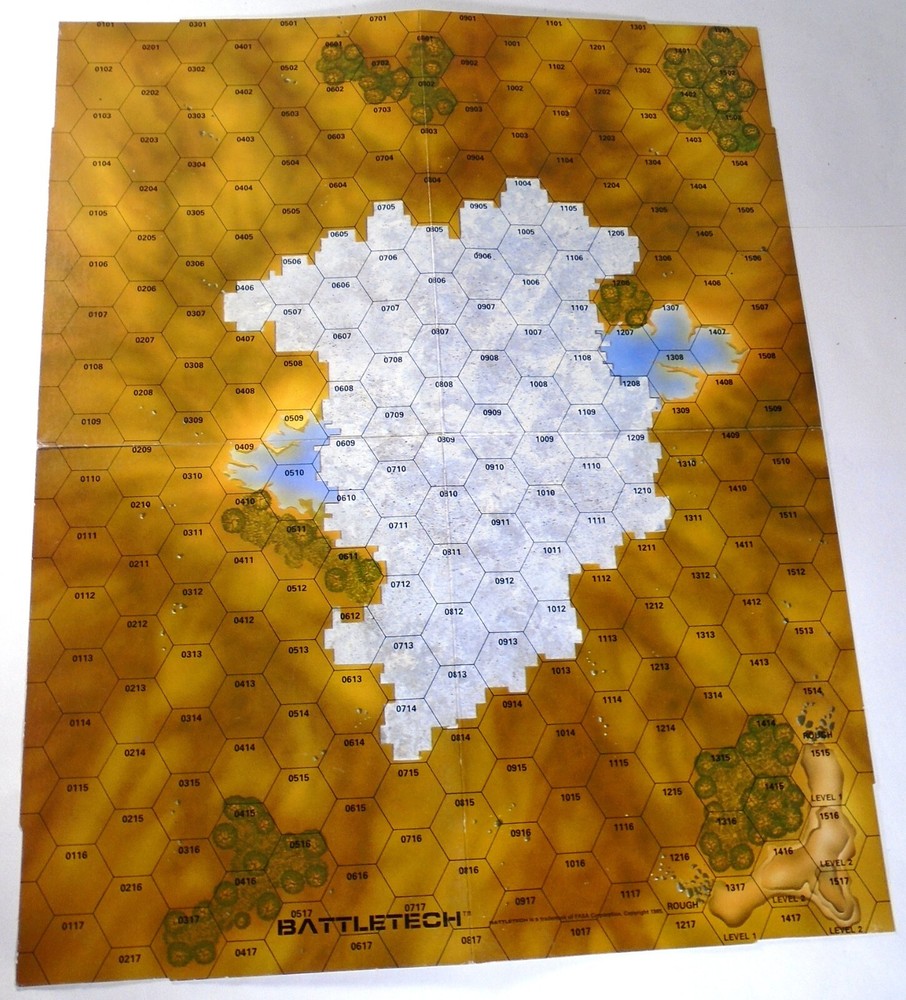 1989 BattleTech Cardboard CityTech Map