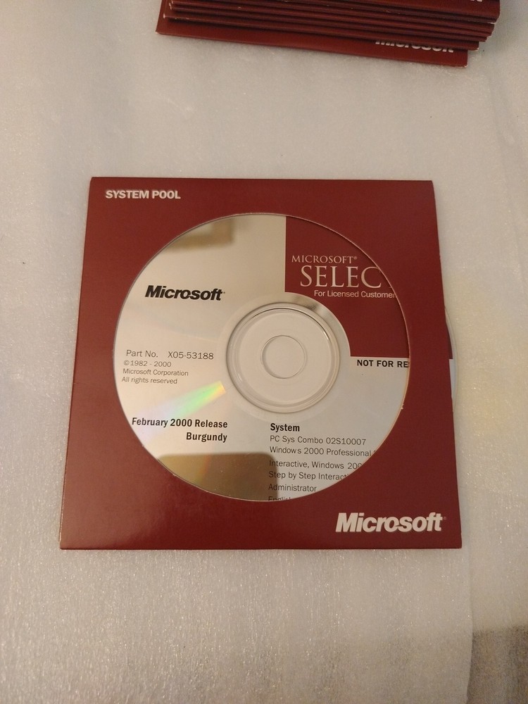 Microsoft Select System Pool (Burgundy) April 2000 Release