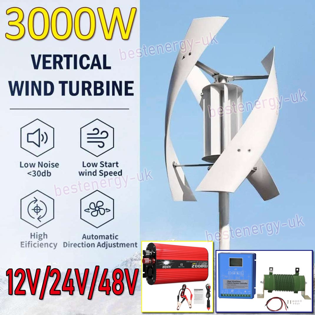 3000W Wind Turbine Solar Panel System Off-Grid System with Controller Inverter