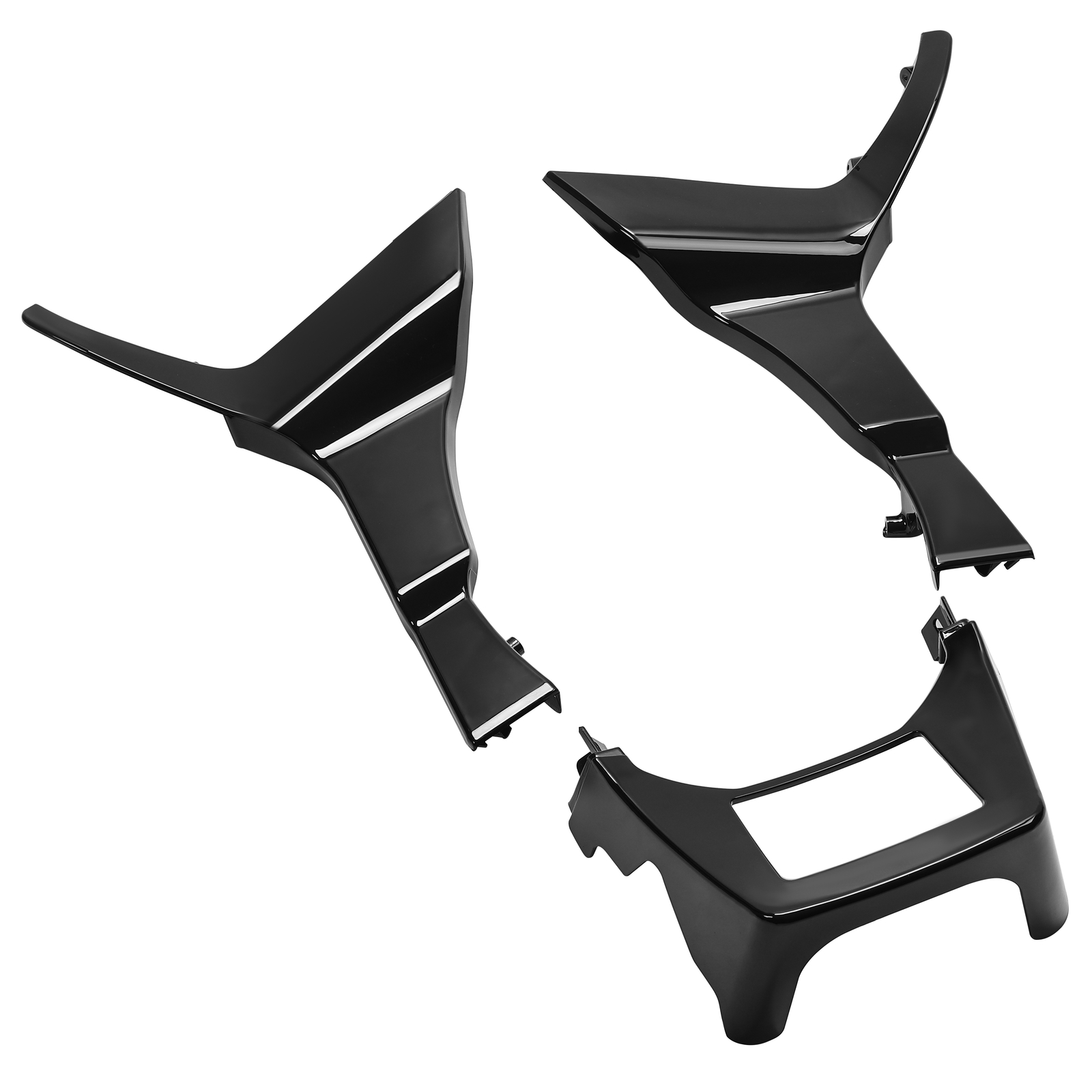 Vivid Black Fairing Chin Spoilers Cover For Harley Road Glide FLTRX FLTRXS 17-23