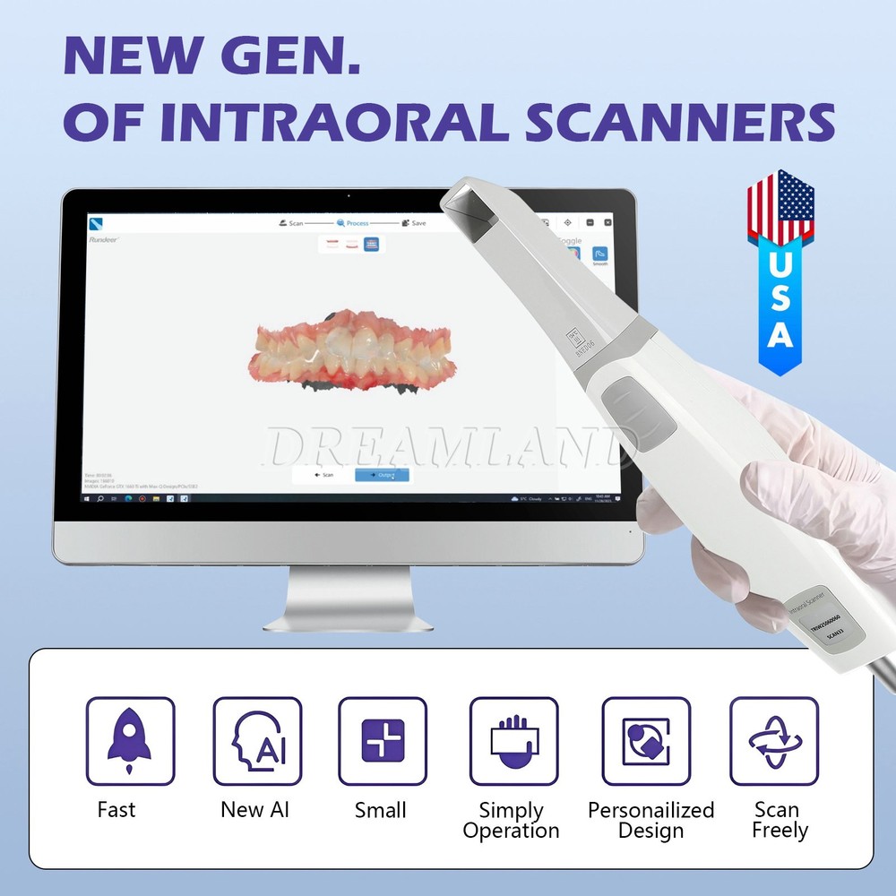 Dental Intra-oral 3D Scanner Real-time Display with Scanning Software