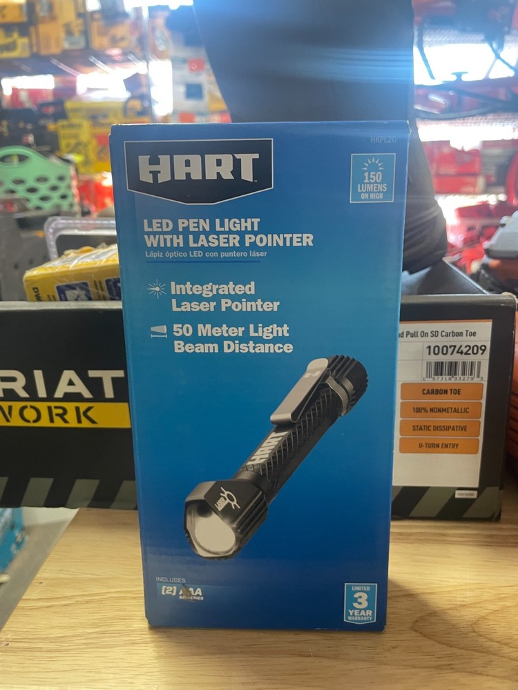HART LED Pen Light, 150 Lumens, Laser Pointer