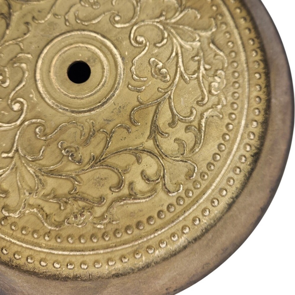 Vintage Victorian Style 9" Solid Brass Ceiling Mount Medallion / Canopy