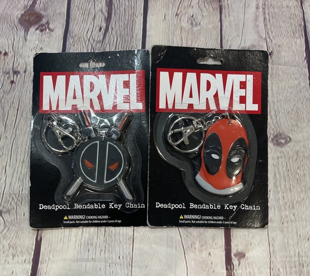 2 Deadpool Bendable Key Chain Marvel