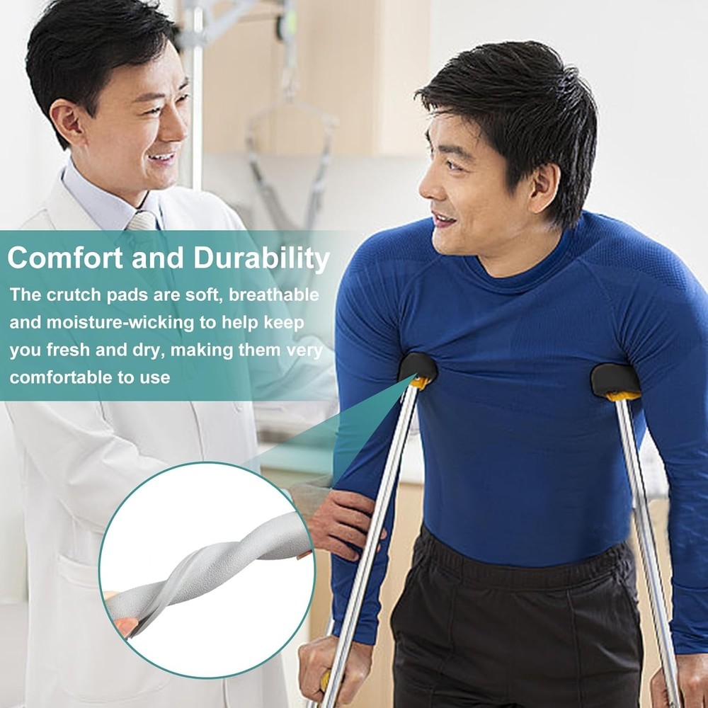 Replacement Crutch Pads 6 Pieces Crutch Accessory Replacement Kit