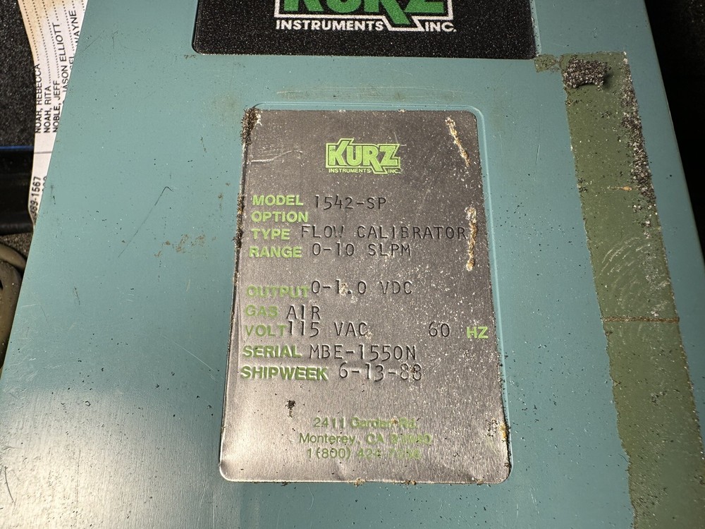 KURZ 1542-SP FLOW CALIBRATOR 0-10 RANGE