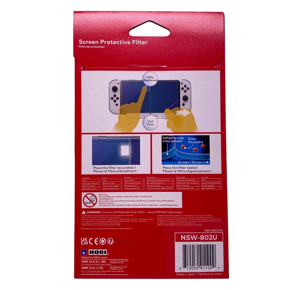 Nintendo Switch OLED Screen Protector Filter 5 Pack New