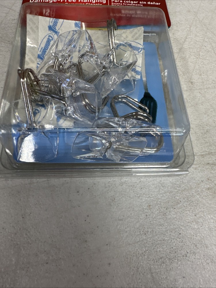 Command Small Wire Hooks 9 Hooks And 12 Strips 17067CLR-9ES {A}