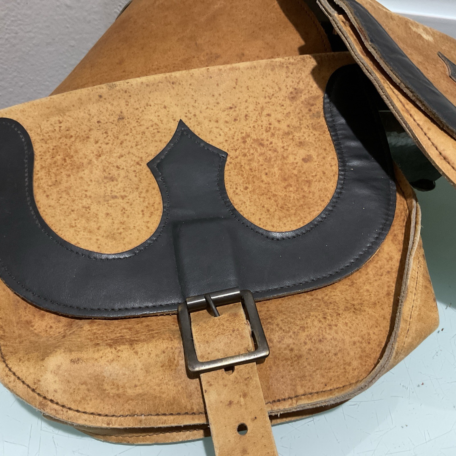 Antique Leather Saddlebag
