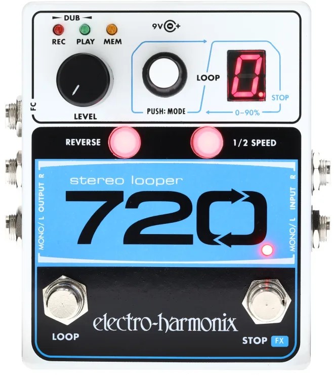Electro-Harmonix 720 Stereo Looper Effects Pedal